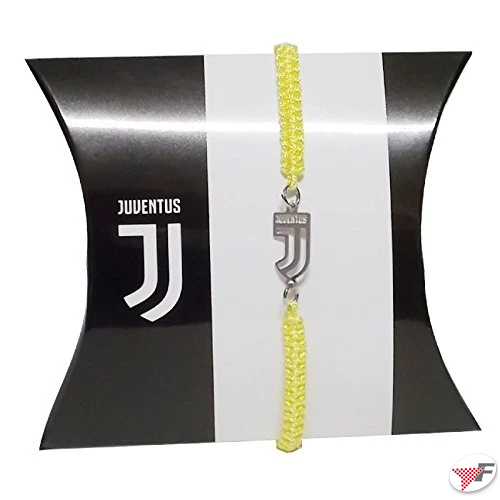 Bracciale in corda giallo e j in acciaio juventus - 8058772219986 - Juventus